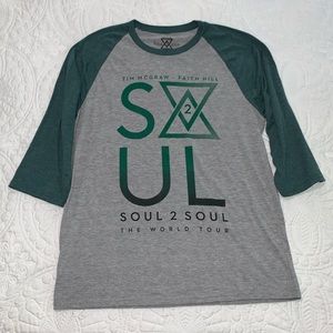 Tim McGraw Faith Hill Soul 2 Soul baseball t, med